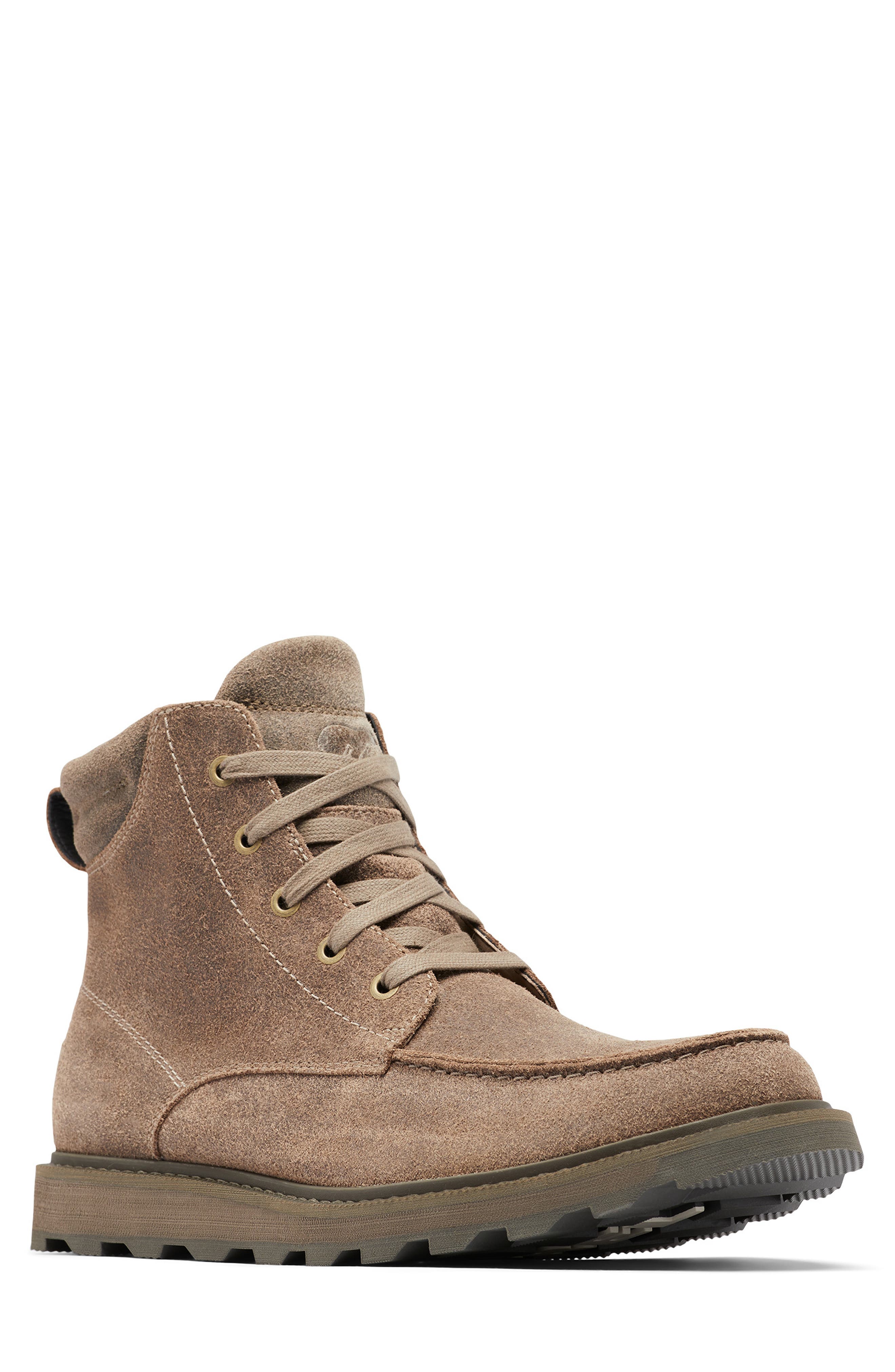 Madson II Moc Toe Waterproof Boot, Main, color, OMEGA TAUPE/ JET