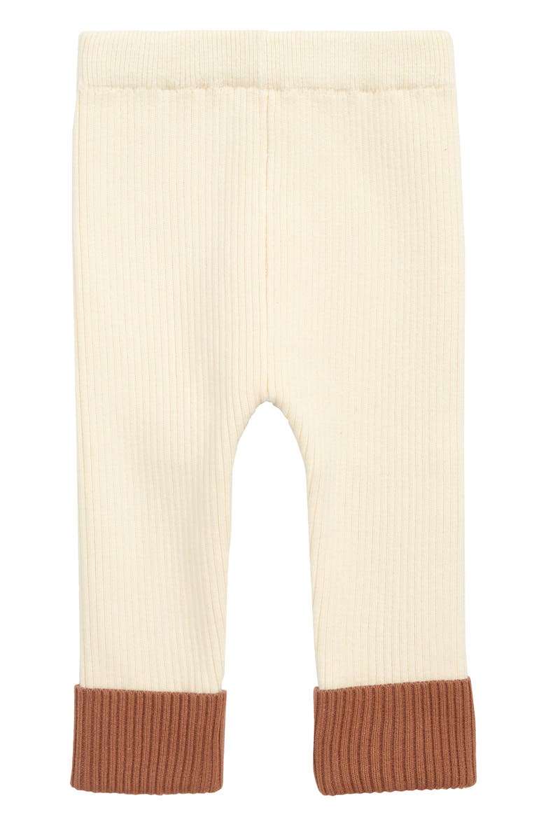 Morgan Rib Cotton Leggings, Main, color, WHITE