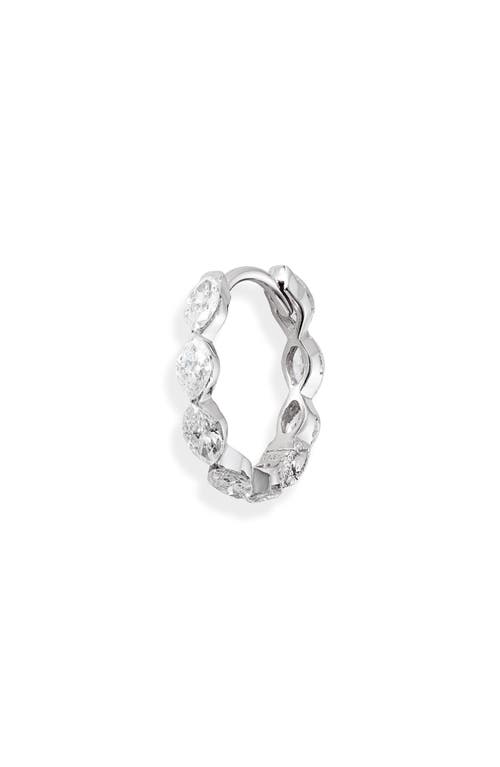Maria Tash Invisible Set Diamond Marquise Eternity Hoop Earring In White Gold