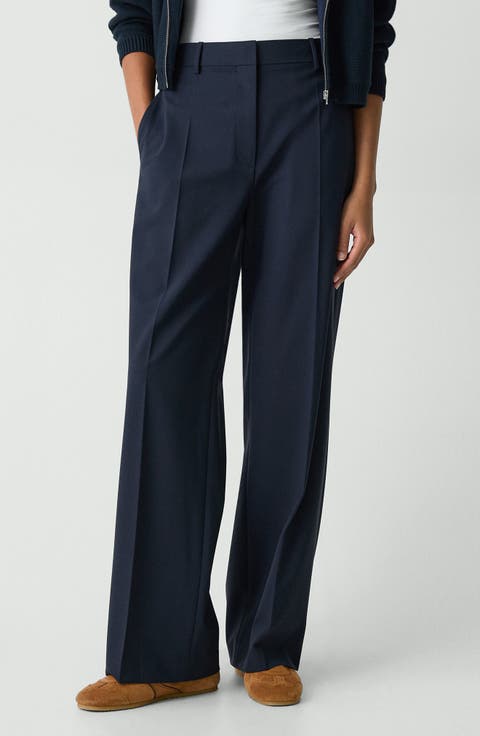 Women's Wool Blend Straight-Leg Pants | Nordstrom Women's Wool Blend Straight-Leg Pants | Nordstrom