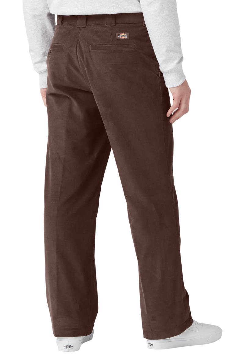 Flat Front Corduroy Pants, Alternate, color, CHOCOLATE BROWN