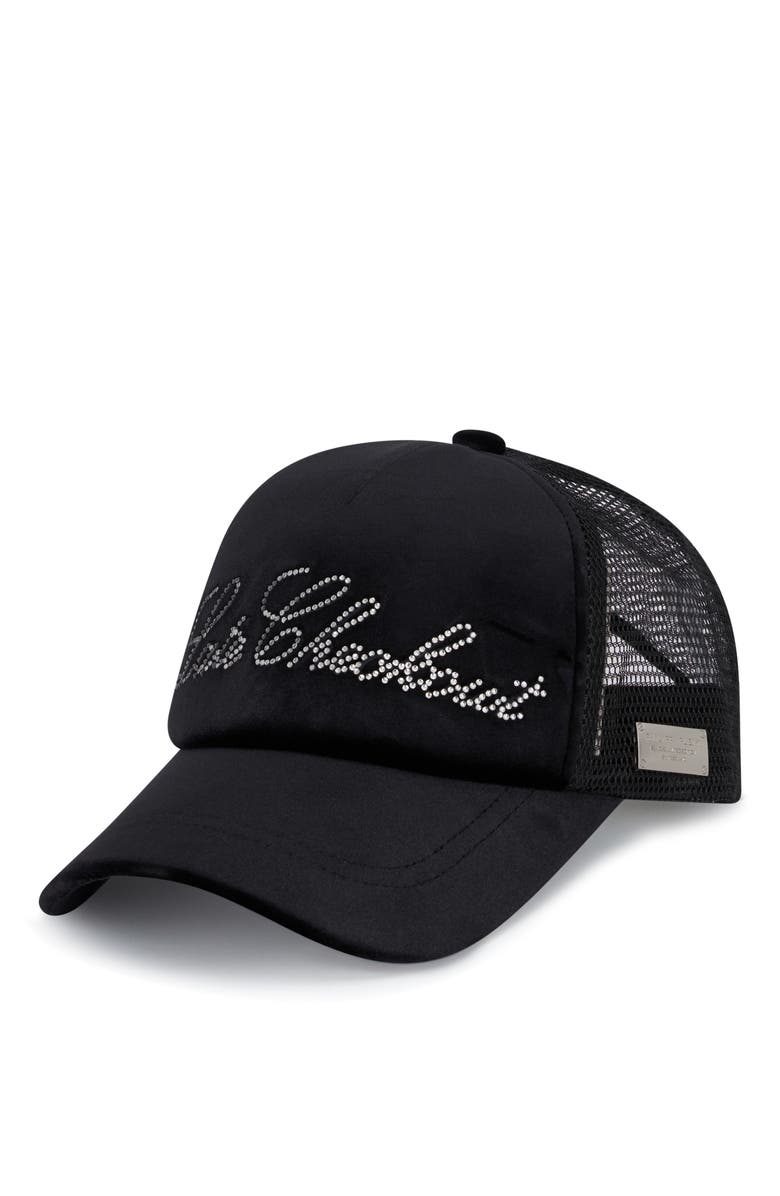 PHILIPP PLEIN Baseball Cap Late Checkout Crystals Unisex, Main, color, Black