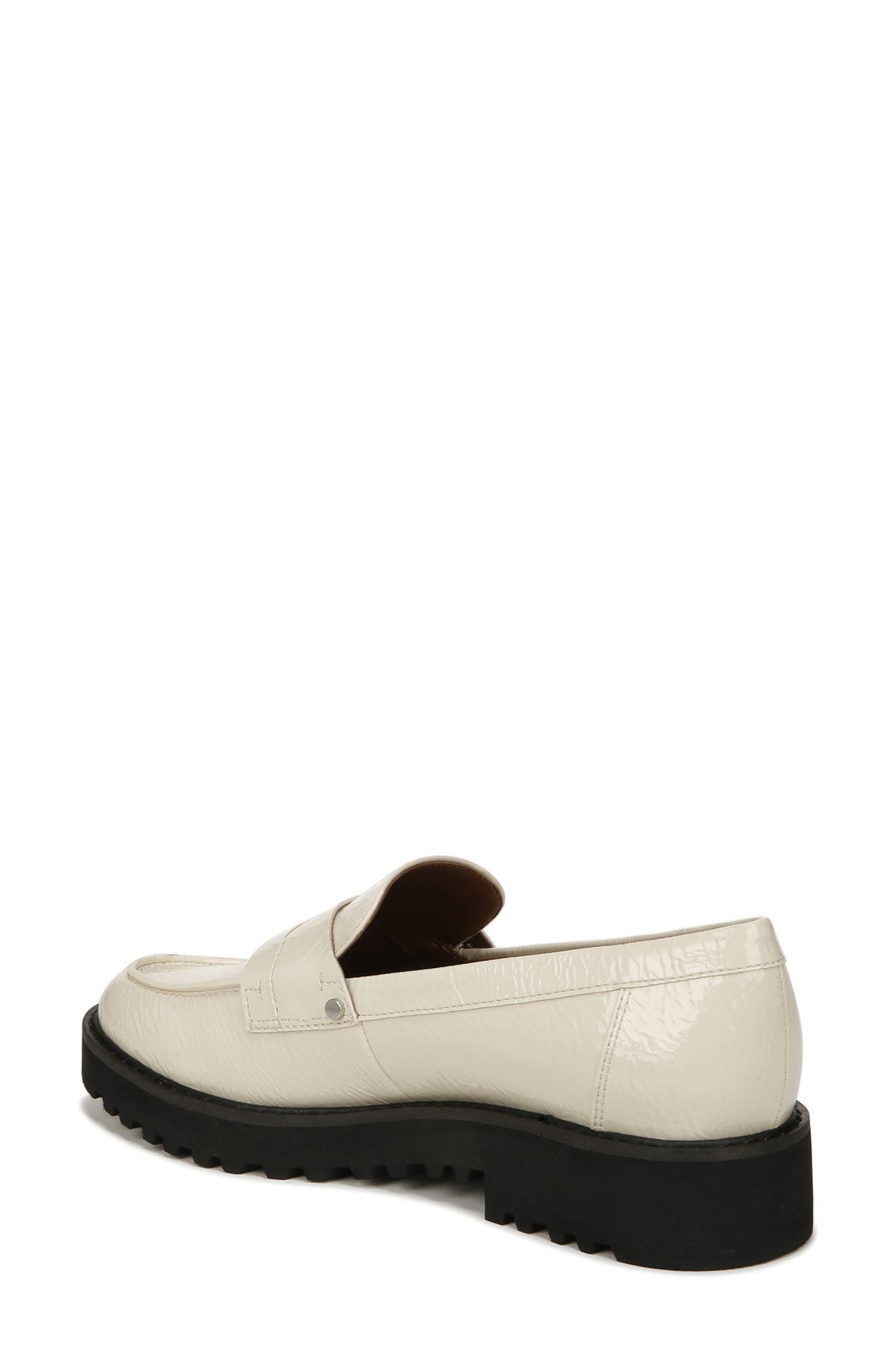 Franco Sarto Cassandra Patent Lug Sole Penny Loafer, Alternate, color, Putty