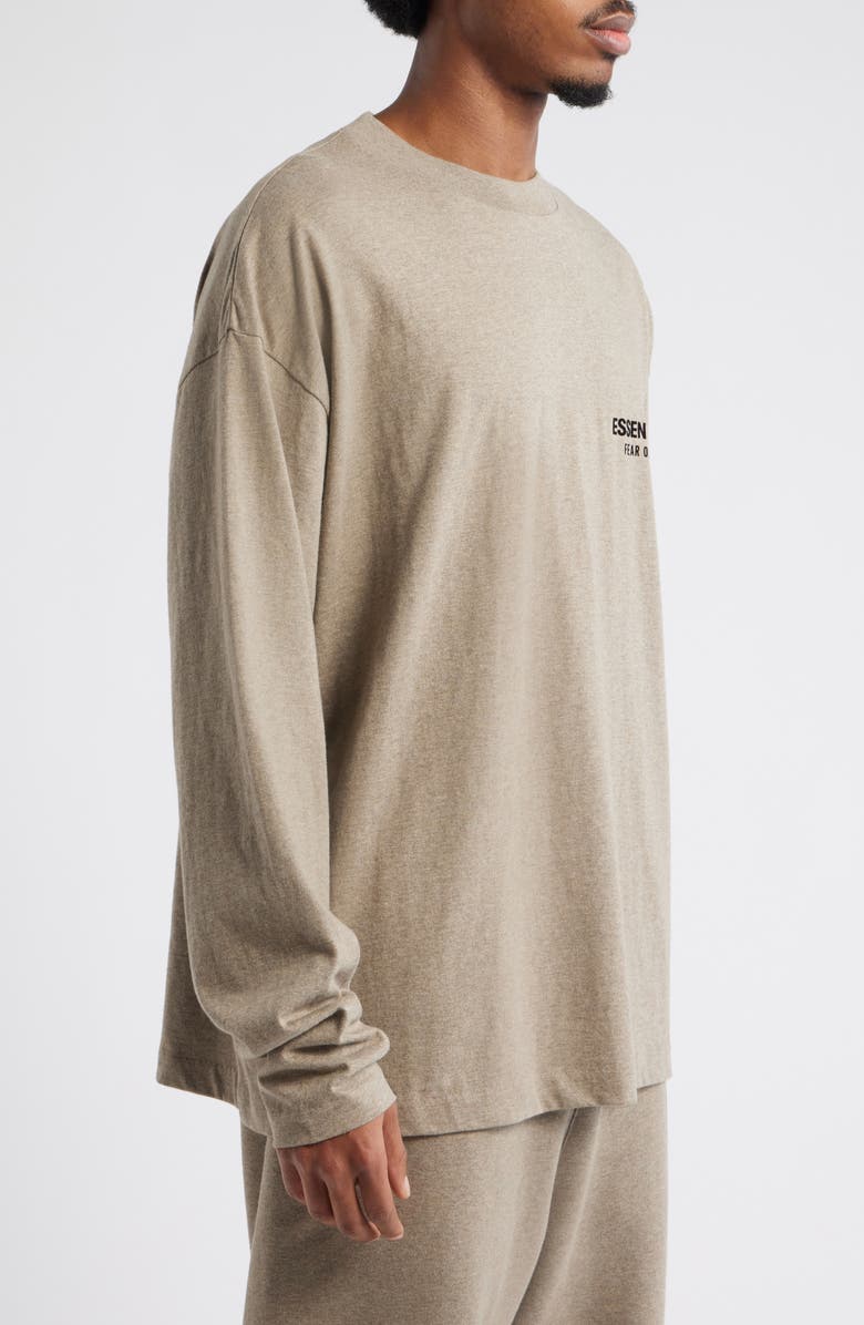 Fear of God Essentials Classic Fit Long Sleeve Logo Graphic T-Shirt, Alternate, color, Homestead Heather