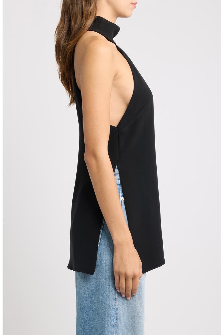 Niva High Neck Top, Alternate, color, BLACK