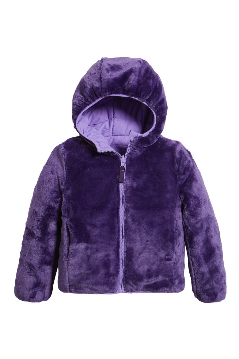Kids' Reversible Fleece Puffer Jacket, Alternate, color, VIOLET /GRAPE