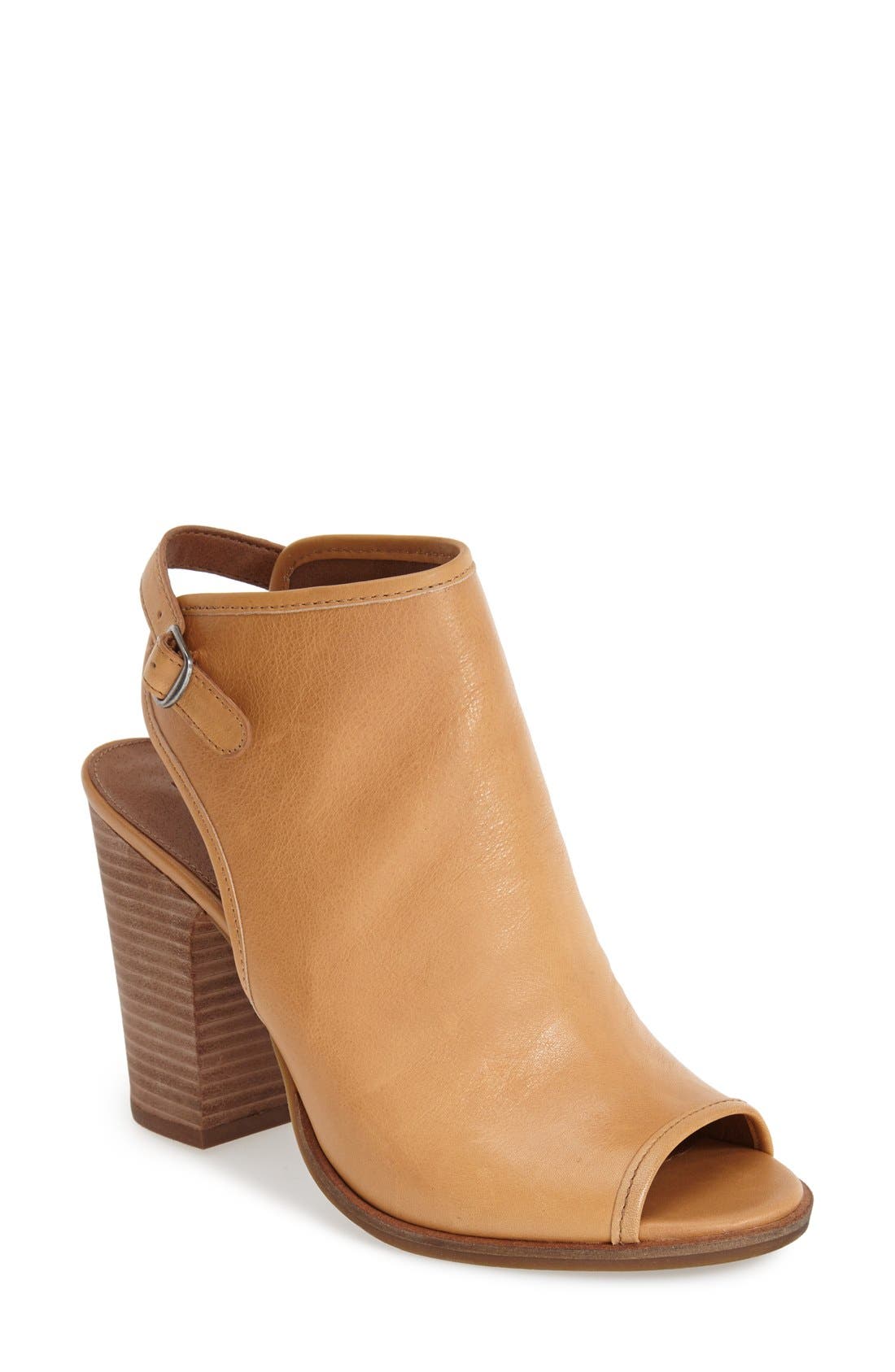 'Lisza' Open Toe Bootie, Main, color, PUEBLO LEATHER