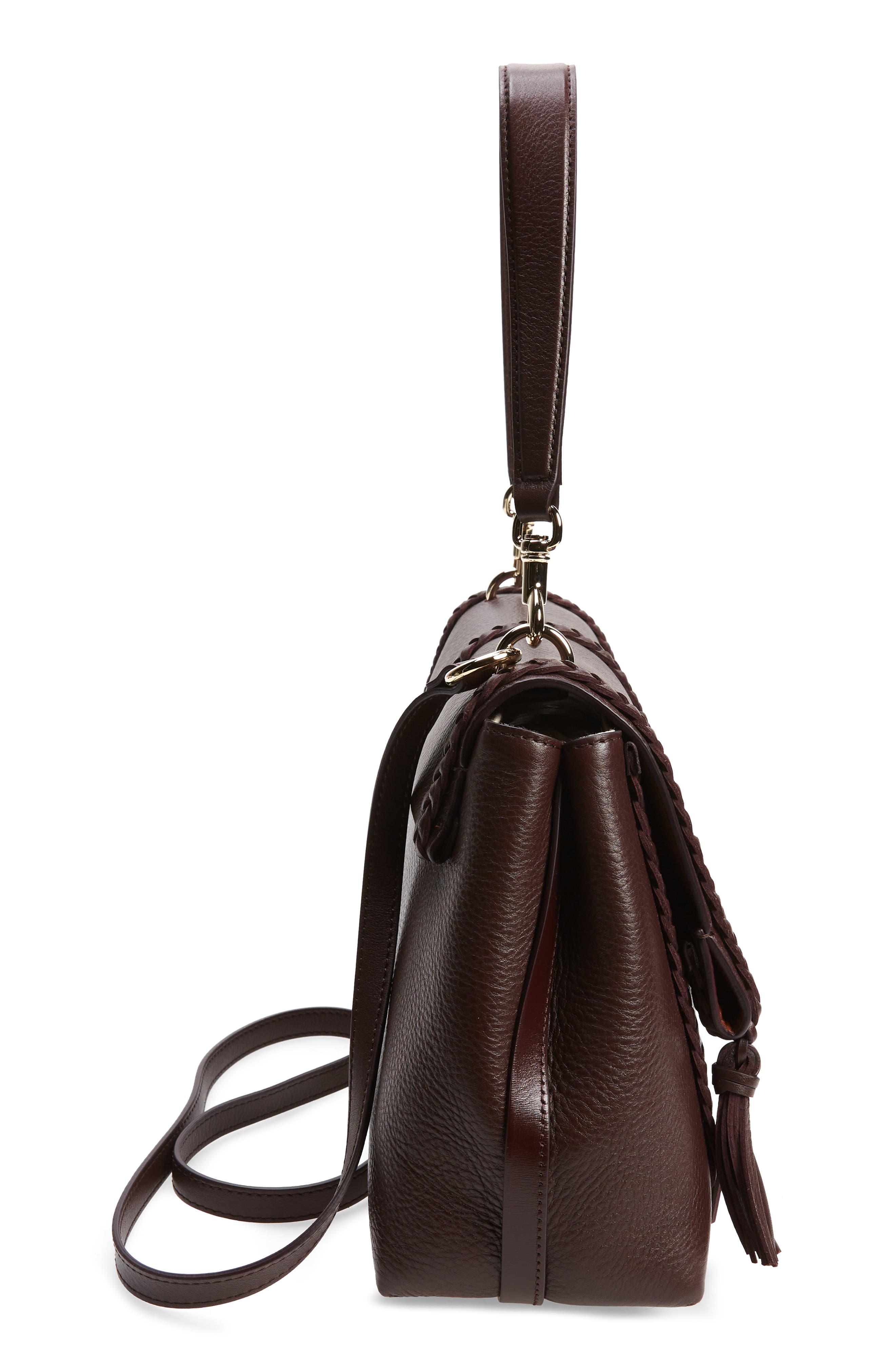 Medium Penelope Leather Bag, Alternate, color, DEEP VIOLINE 55P