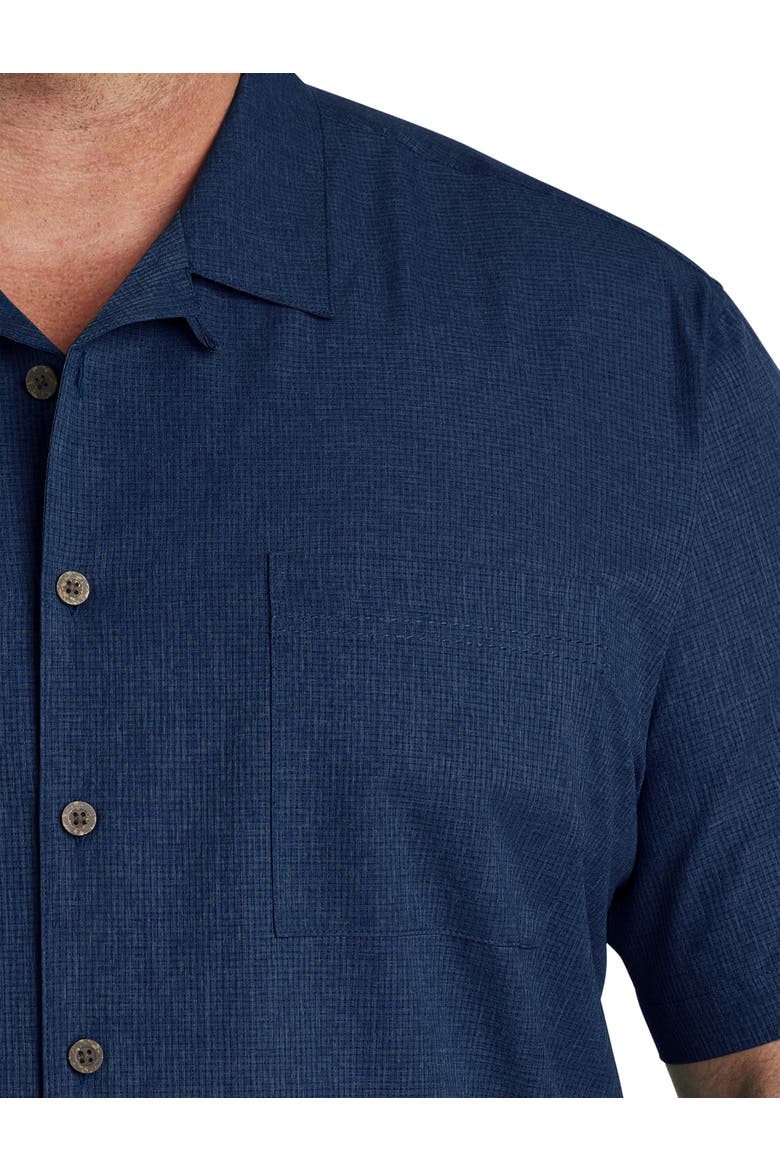 Big & Tall Solid Camp Shirt, Alternate, color, NAVY