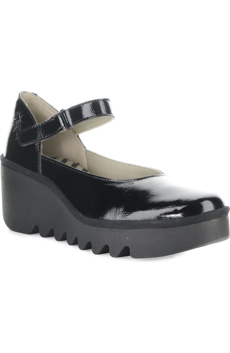 Fly London Bawo Platform Wedge Pump, Main, color, 010 Black Nappalak