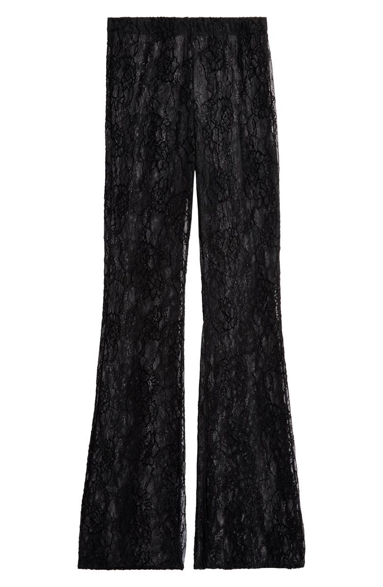 Good American Lace Flare Leg Pants, Alternate, color, 