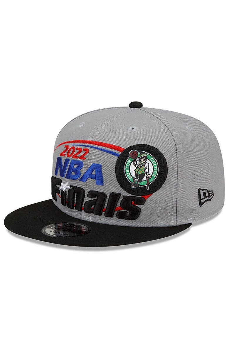 New Era Men's New Era Gray/Black Boston Celtics 2022 Eastern Conference Champions Locker Room 9FIFTY Snapback Adjustable Hat, Alternate, color, 