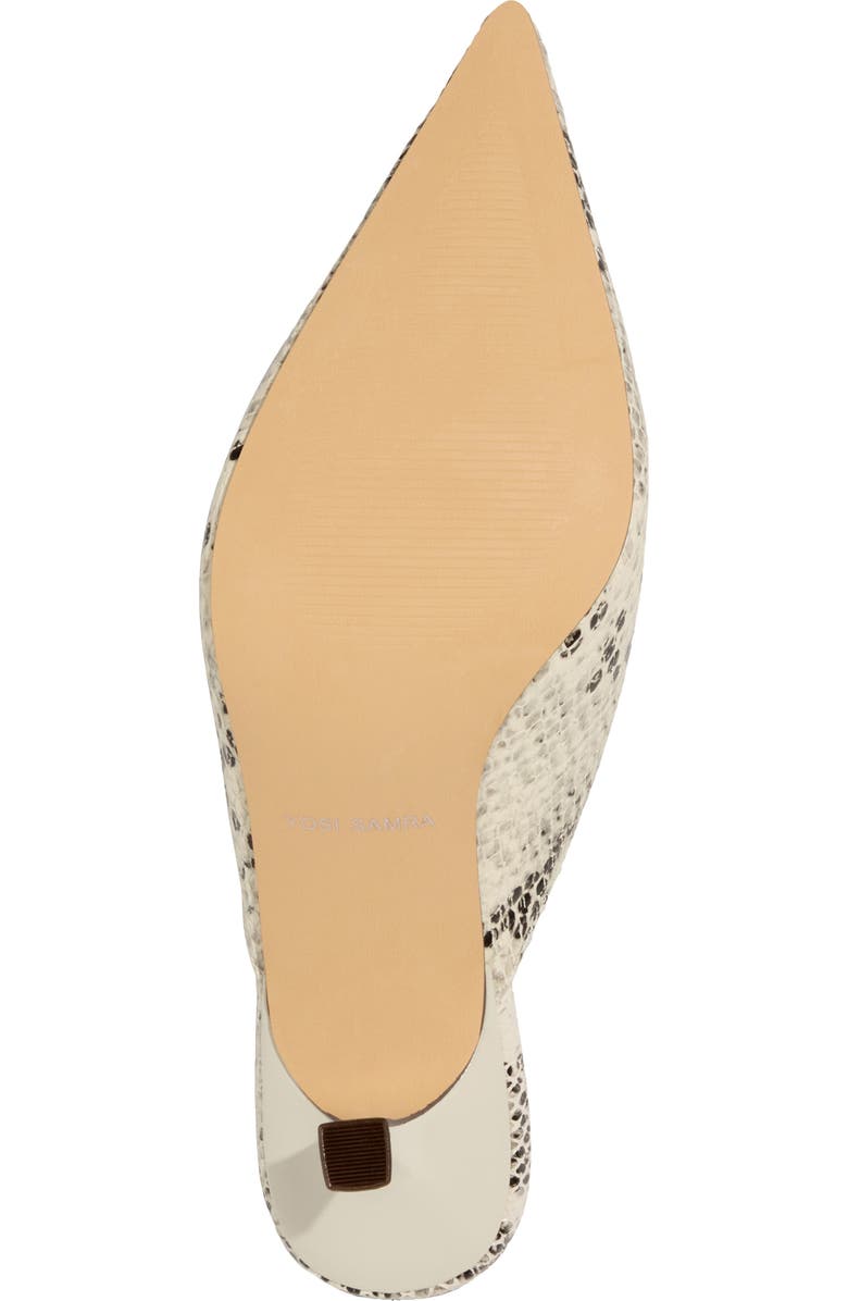 Yosi Samra Remi Pointed Toe Kitten Heel Mule, Alternate, color, Snake