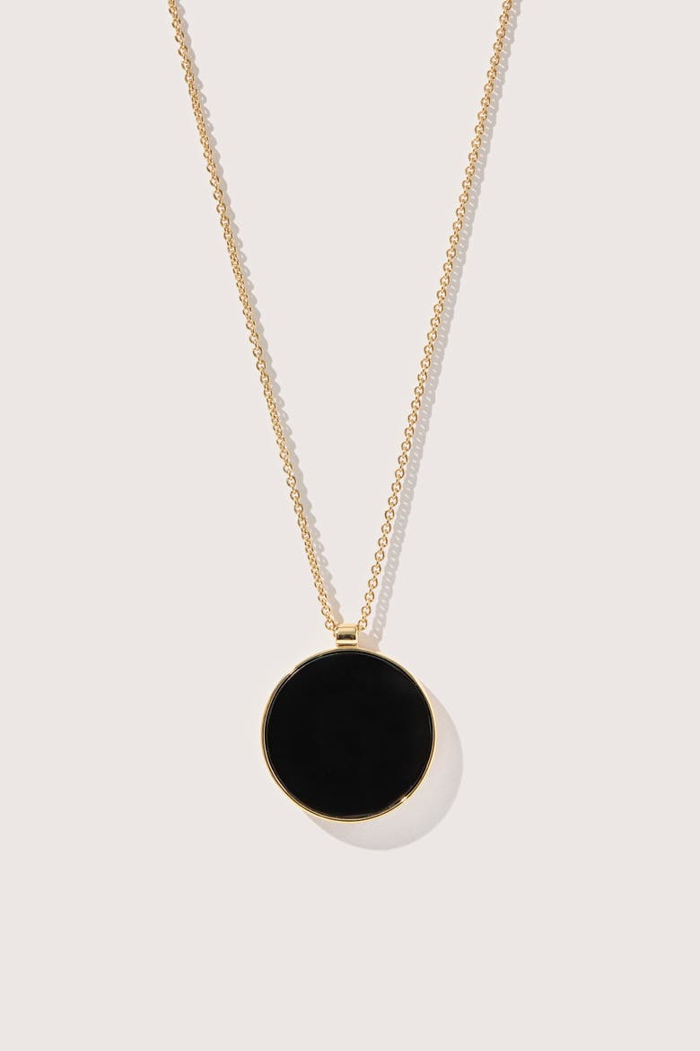 14kt Gold Vermeil Onyx Sphere Pendant, Main, color, Yellow Toned Gold