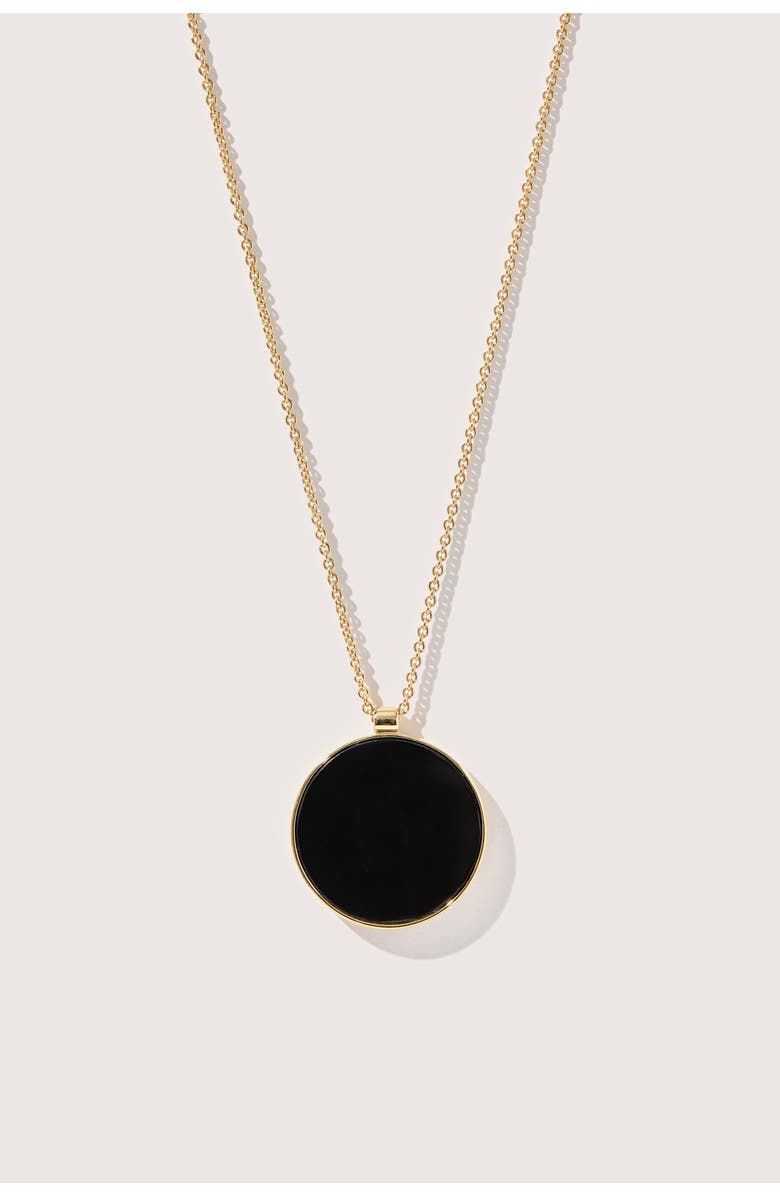 Otiumberg 14kt Gold Vermeil Onyx Sphere Pendant, Main, color, Yellow Toned Gold