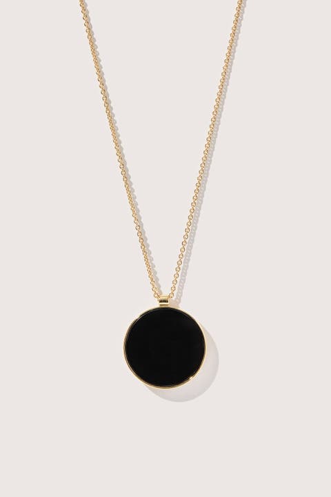 14kt Gold Vermeil Onyx Sphere Pendant