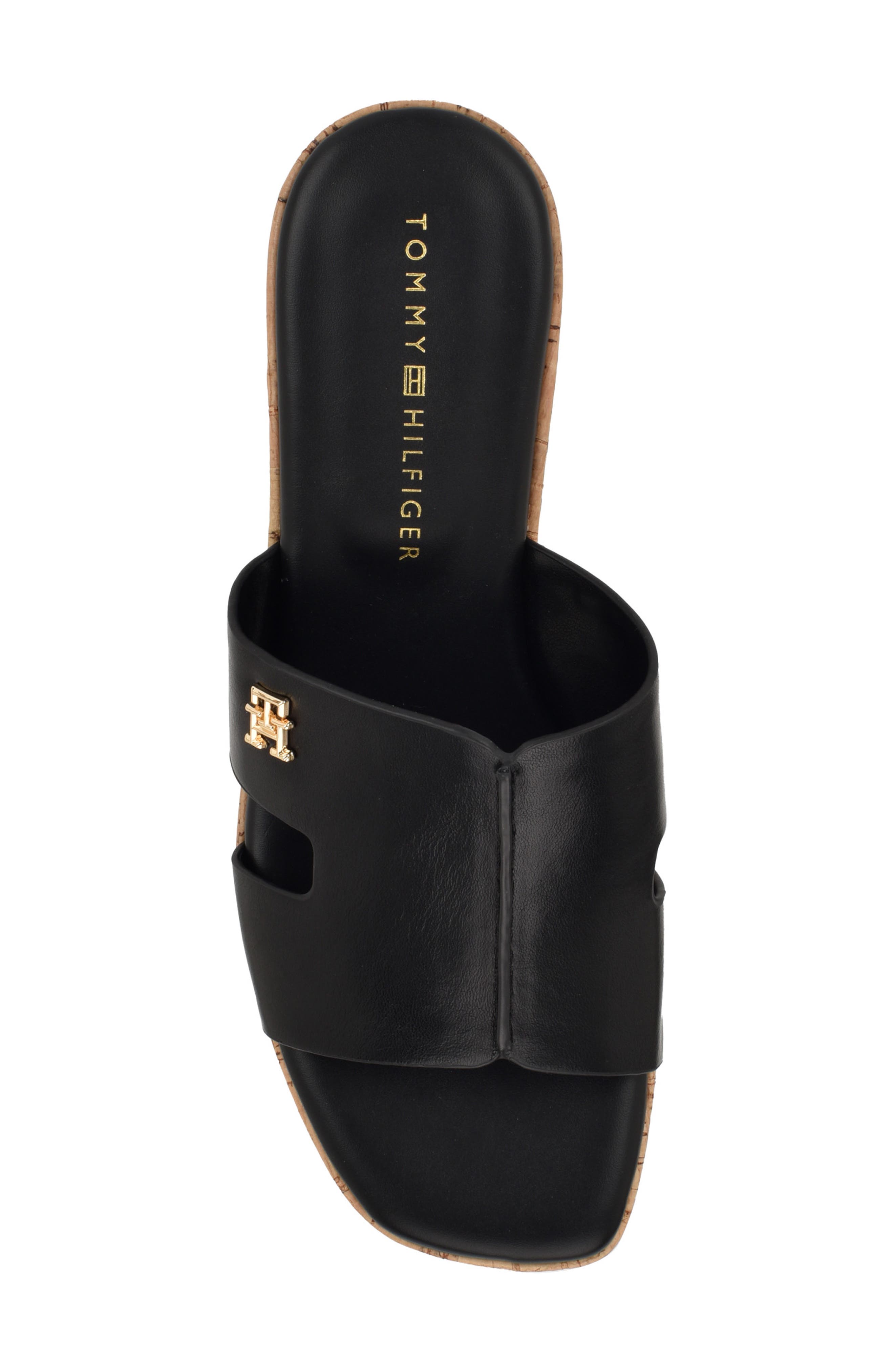 Tommy Hilfiger Heliena Platform Wedge Slide Sandal, Alternate, color, Black01