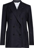 Givenchy Pinstripe Double Breasted Wool Jacket