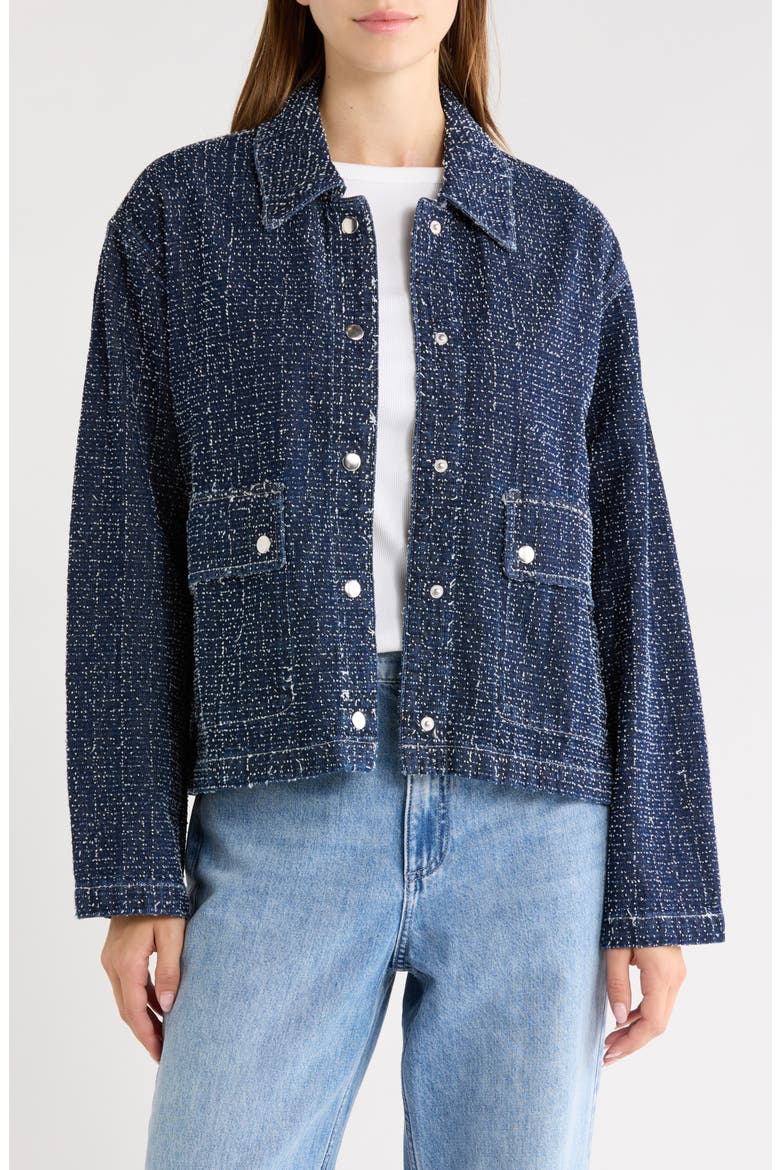 Cassandra Cropped Tweed Jacket, Main, color, ALGTWEED