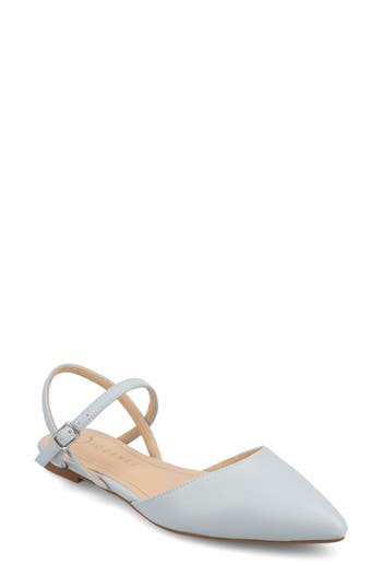 Shop Journee Collection Martine Supernatural Shades Slingback Flat In Blue
