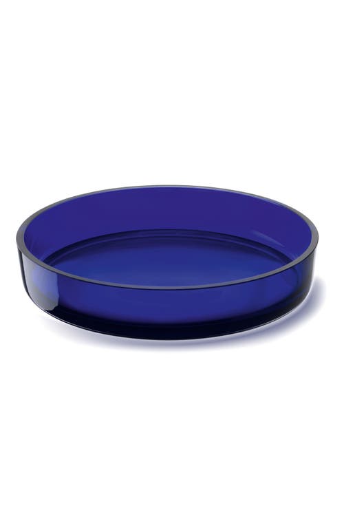 Lsa Collective Low Glass Bowl In Blue