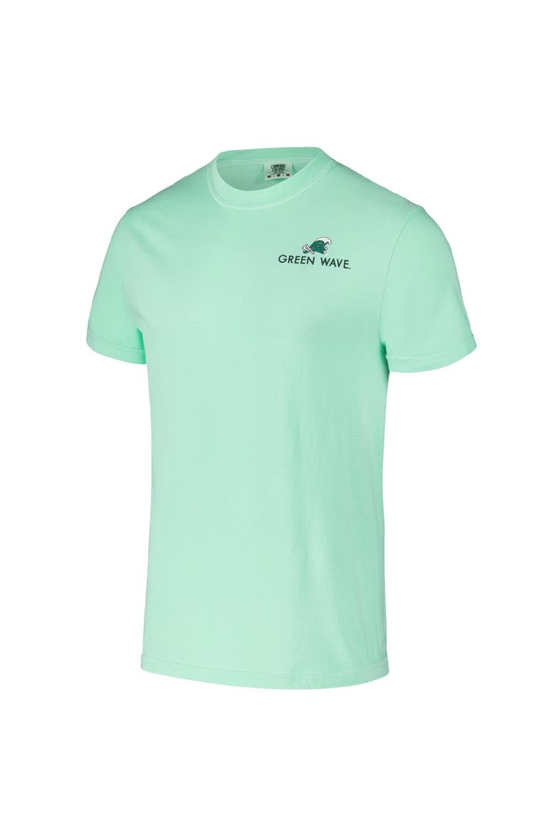 Unisex Green Tulane Green Wave Scenic Comfort Colors T-Shirt, Alternate, color, Green