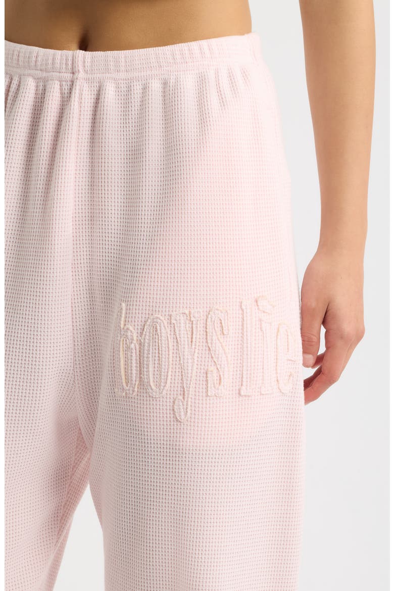 Kimmy Waffle Knit Jogger Sweatpants, Alternate, color, PALE PINK