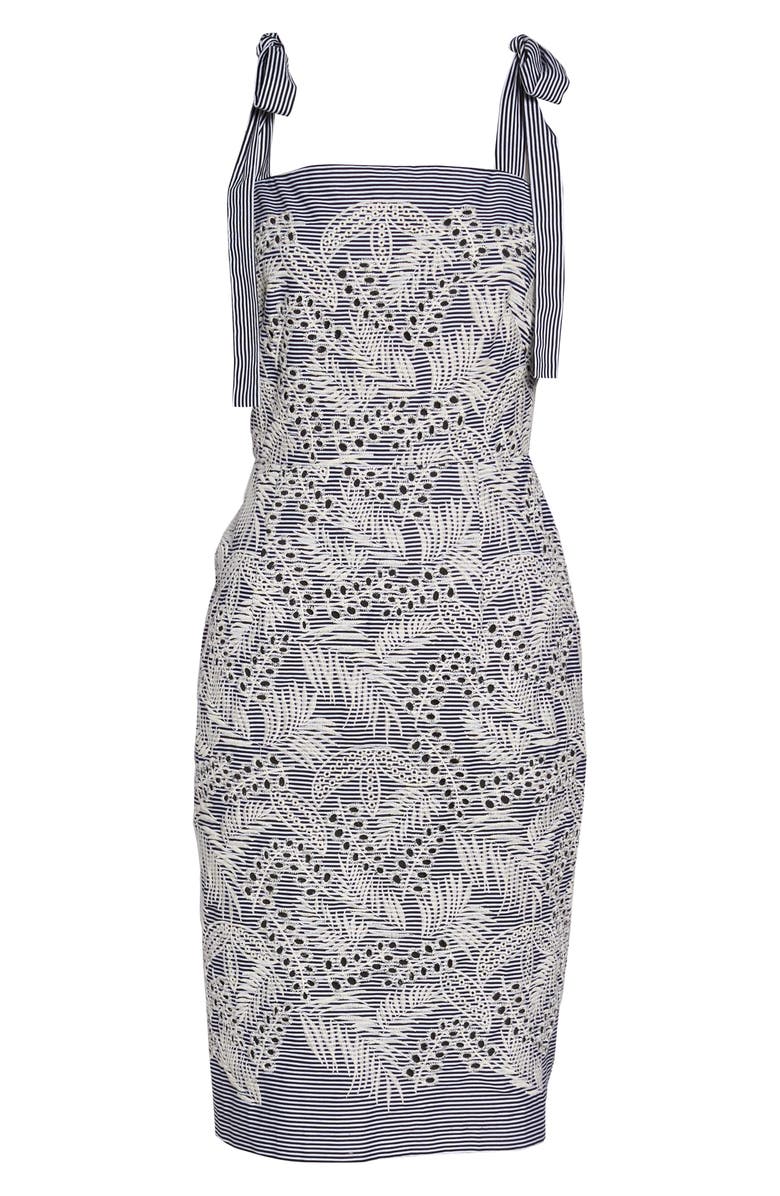 Maggy London Tie Shoulder Sheath Dress, Alternate, color, 