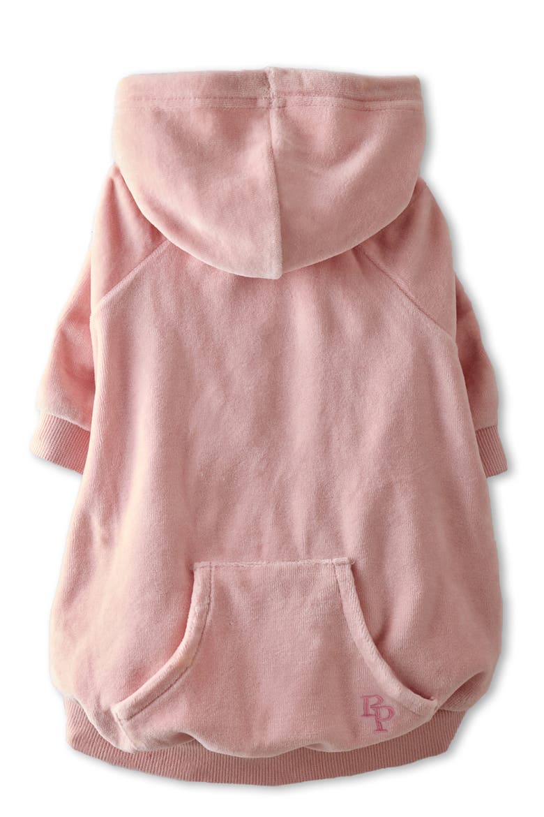 Cooper II Velour Pet Hoodie, Alternate, color, PINKDNU