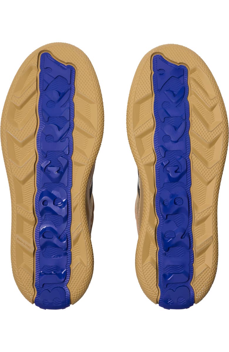 Burberry Leather and Check Terrace Sneakers, Alternate, color, Sand/Sand