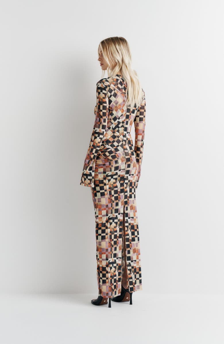 Romy Clara Mesh Dress, Alternate, color, Mosaic