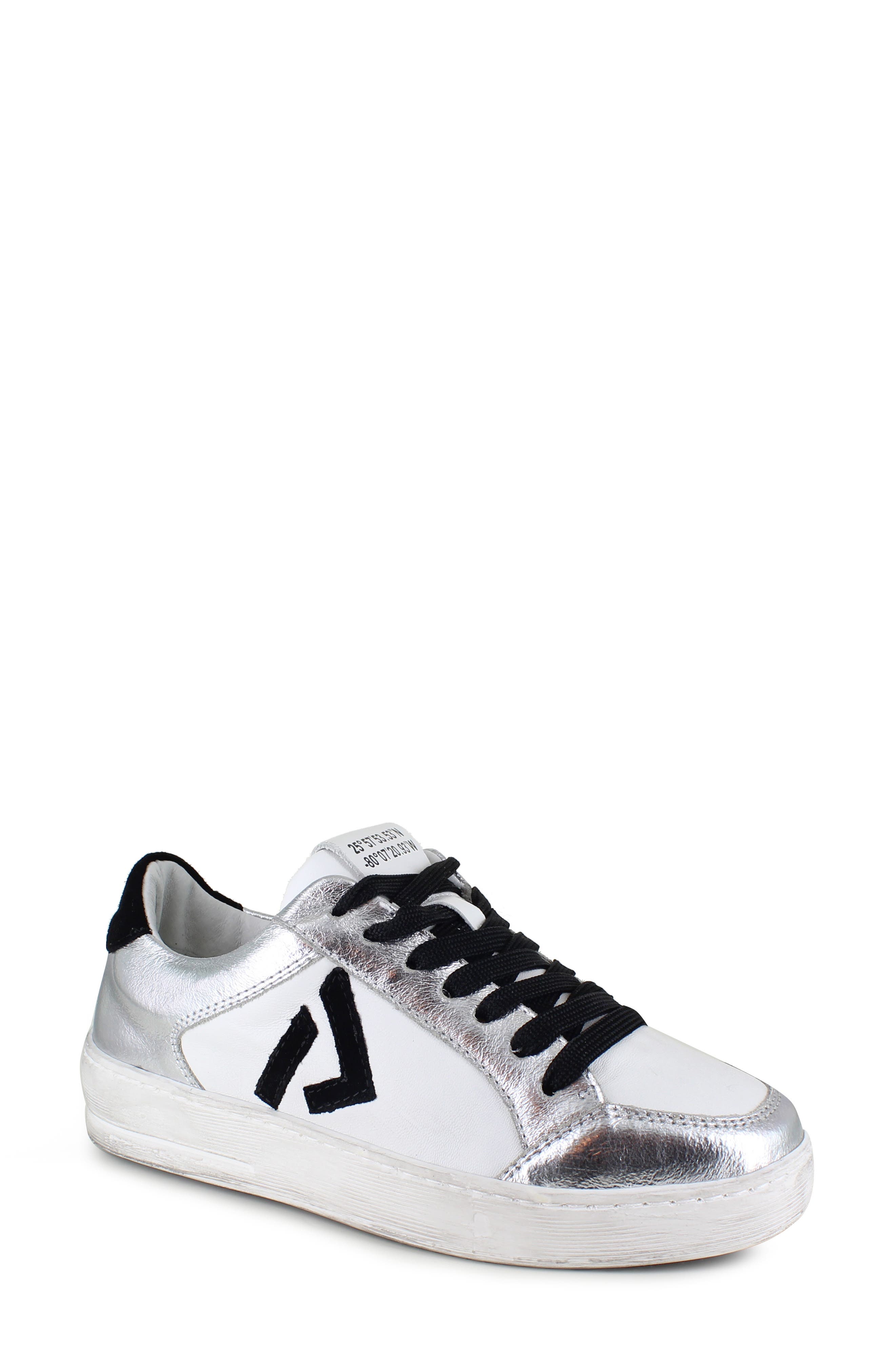 ZIGI Ruta Sneaker, Main, color, White Black