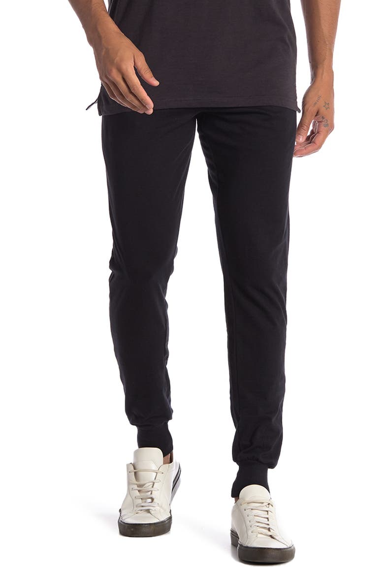 Super Light Weight Cuffed Lounge Pants, Main, color, BLACK