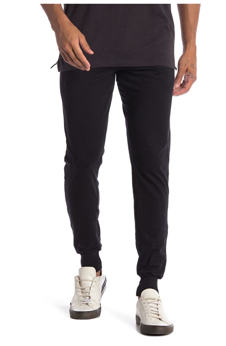 UNSIMPLY STITCHED Super Light Weight Cuffed Lounge Pants, Main, color, Black