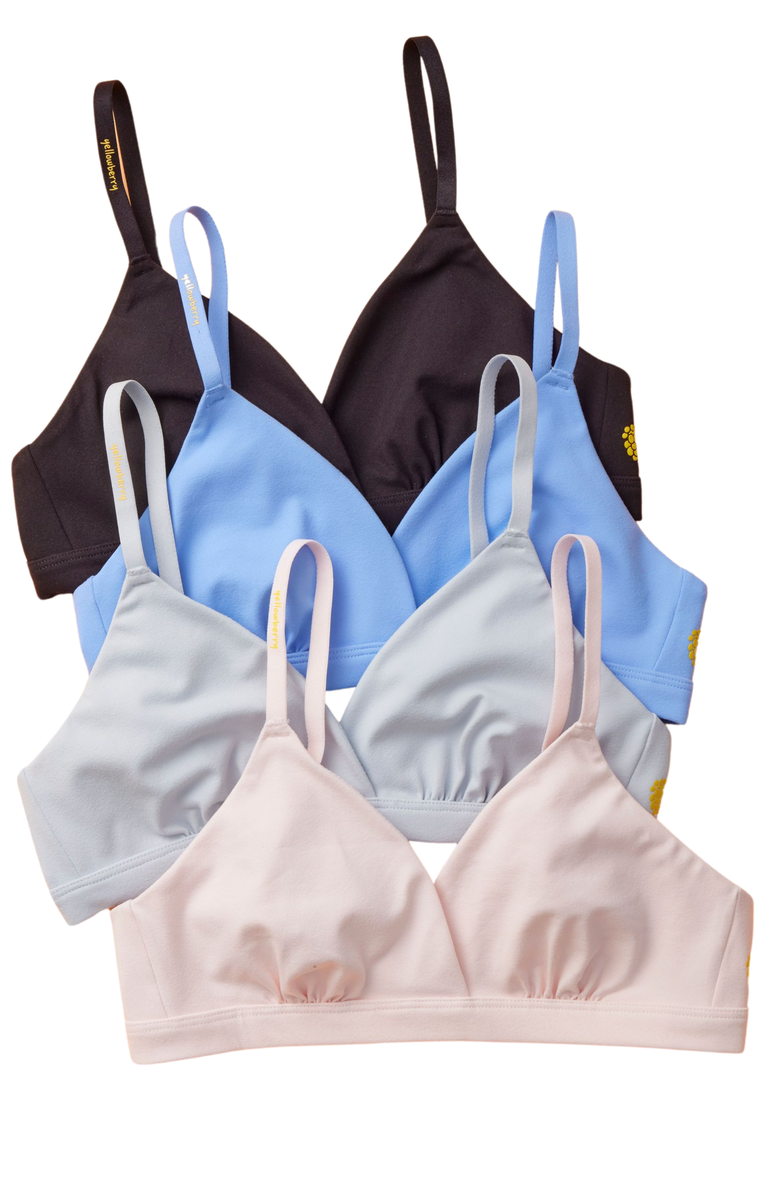 Yellowberry Butter Triangle Bra, Alternate, color, Starry Night