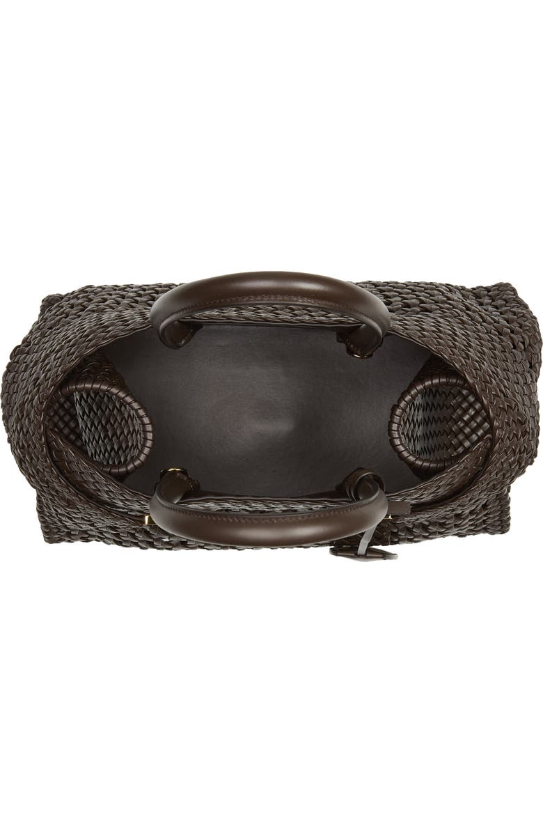 FERRAGAMO Small Hug Woven Leather Top Handle Bag, Alternate, color,