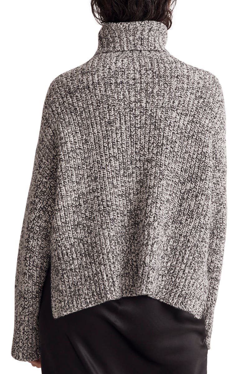 Madewell Marl Wide Rib Turtleneck Sweater, Alternate, color, 