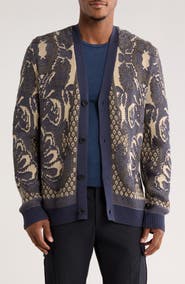 TRUTH Bird's Eye Cotton Jacquard Cardigan