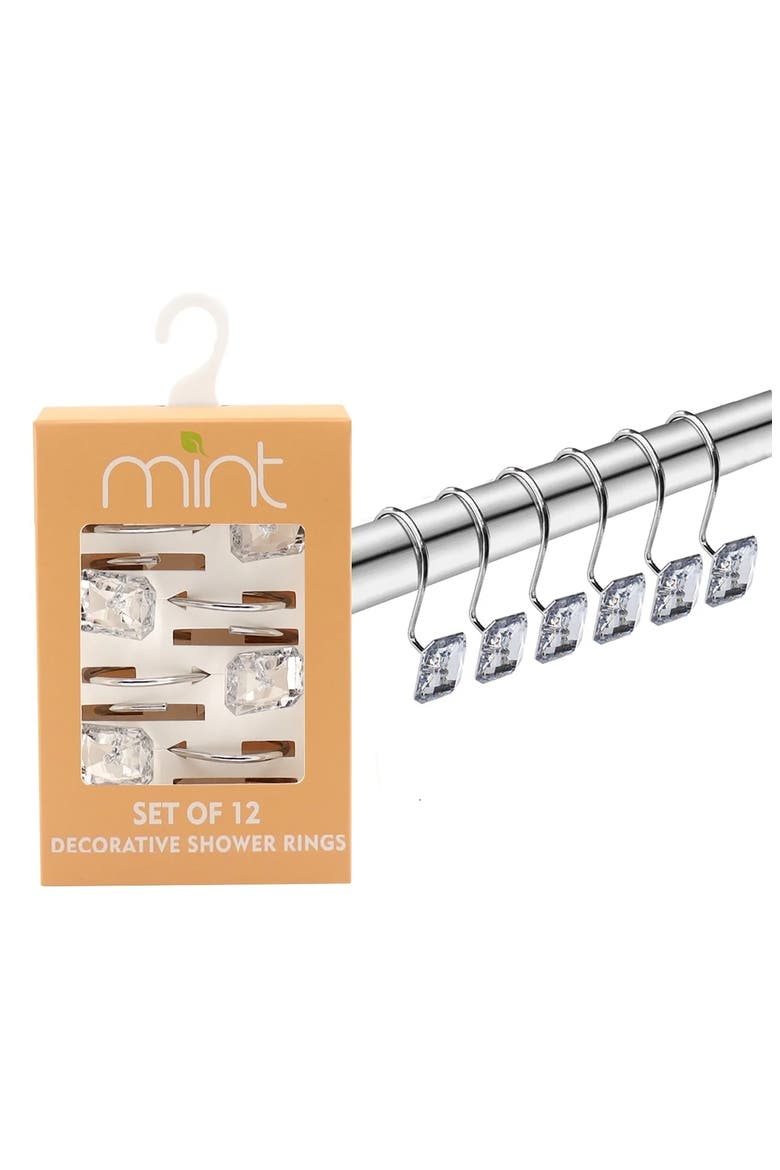 12-Piece Decorative Shower Curtain Rings Set, Alternate, color, N/A