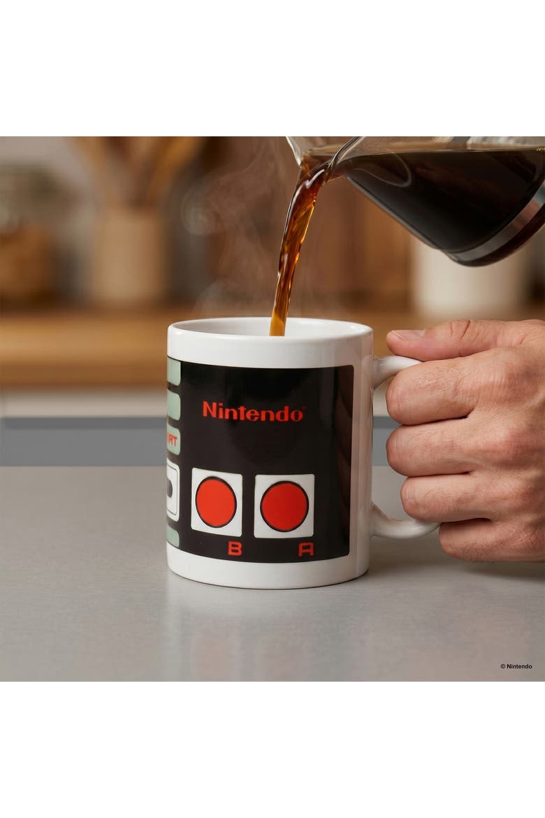 11 oz Nintendo NES Controller Wrap Ceramic Mug, Alternate, color, Multicolored