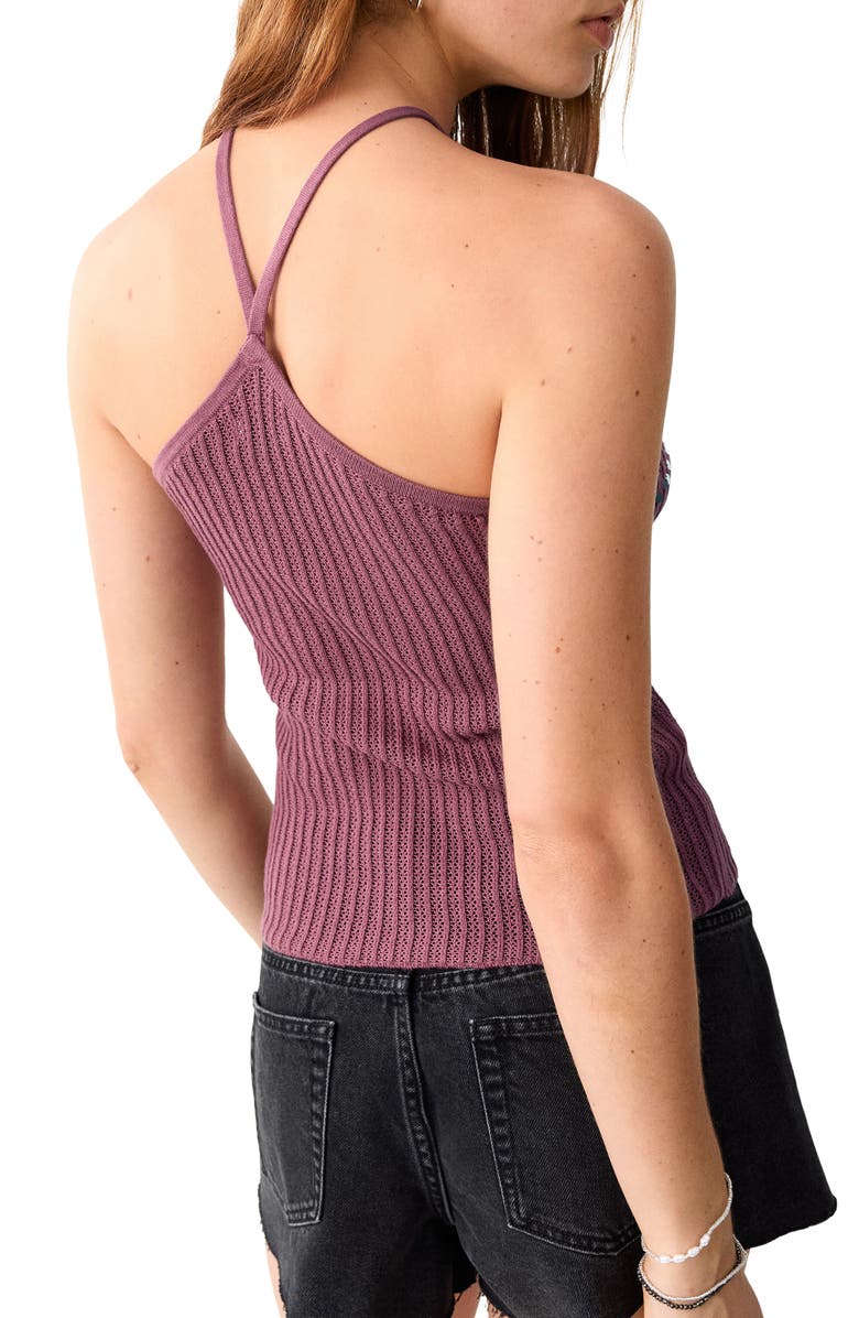 MANGO TEEN Sequin Halter Top, Alternate, color, Pink