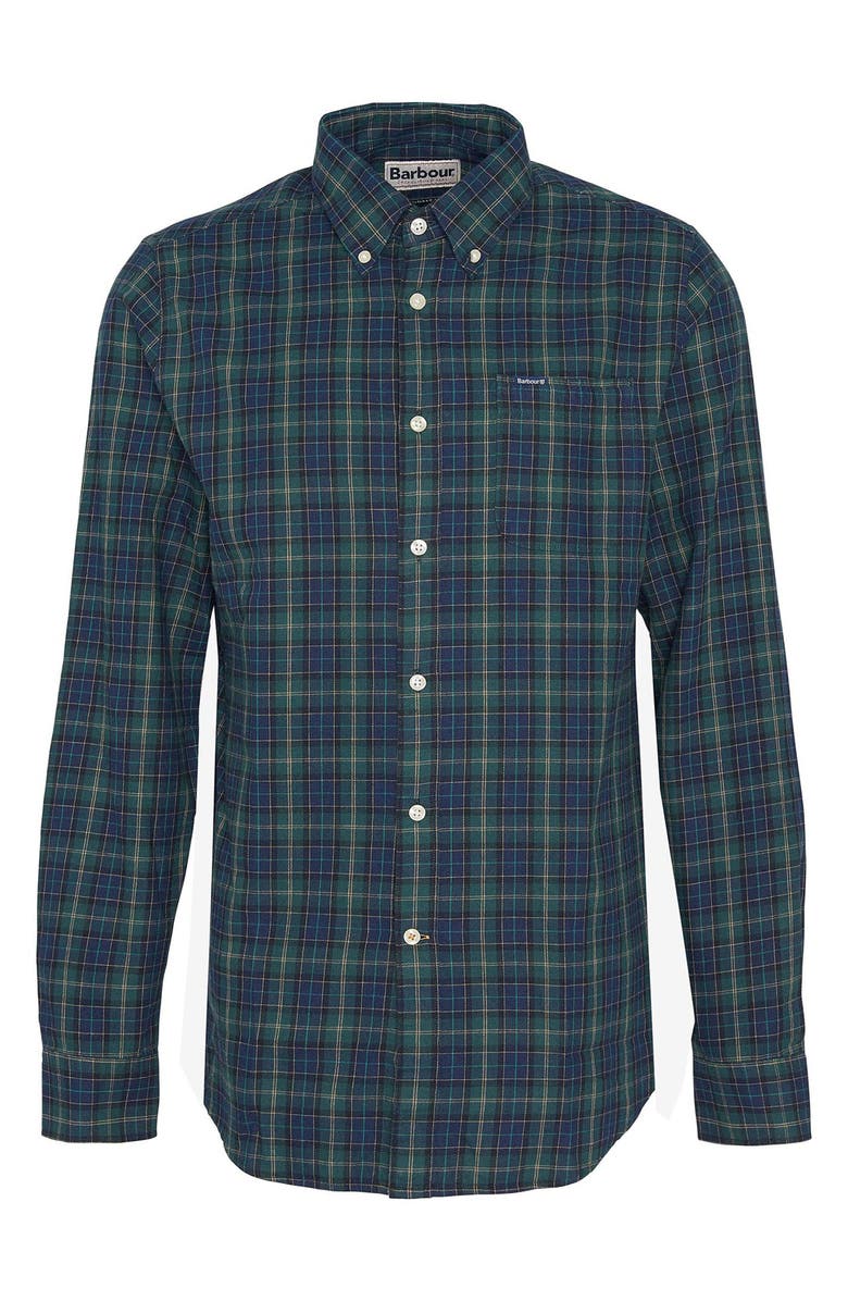 Barbour Lanark Tailored Plaid Cotton Button-Down Shirt, Alternate, color, 