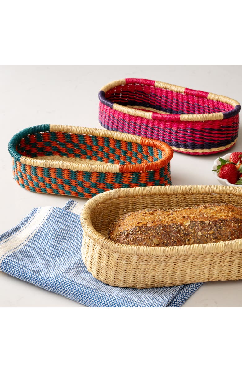 Ten Thousand Villages Ghana Breaking Bread Basket - Assorted, Alternate, color, Red