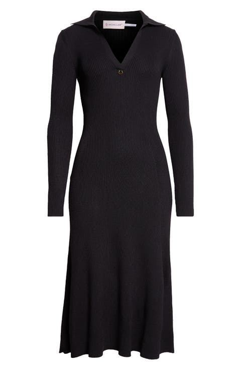Rib Knit Long Sleeved Dress
