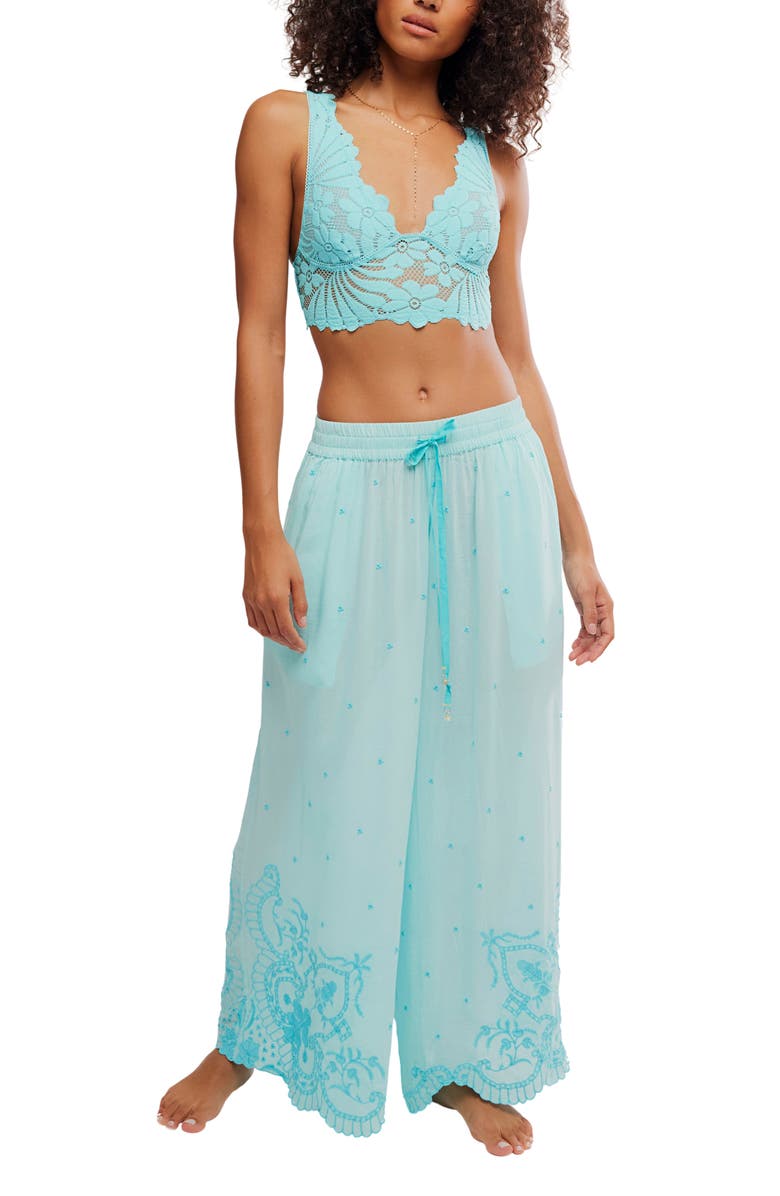 Free People Wishful Thinking Pajama Pants, Alternate, color, Waterspout