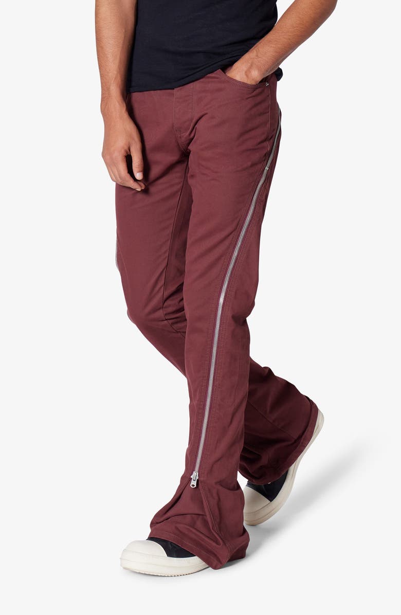 mnml D519 Zip Flare Leg Jeans, Alternate, color, Red