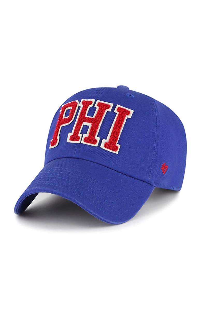 '47 Men's '47 Royal Philadelphia 76ers Hand Off Clean Up Adjustable Hat, Alternate, color, 