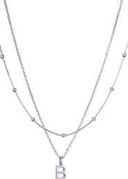 Adornia Initial Pendant Layered Chain Necklace