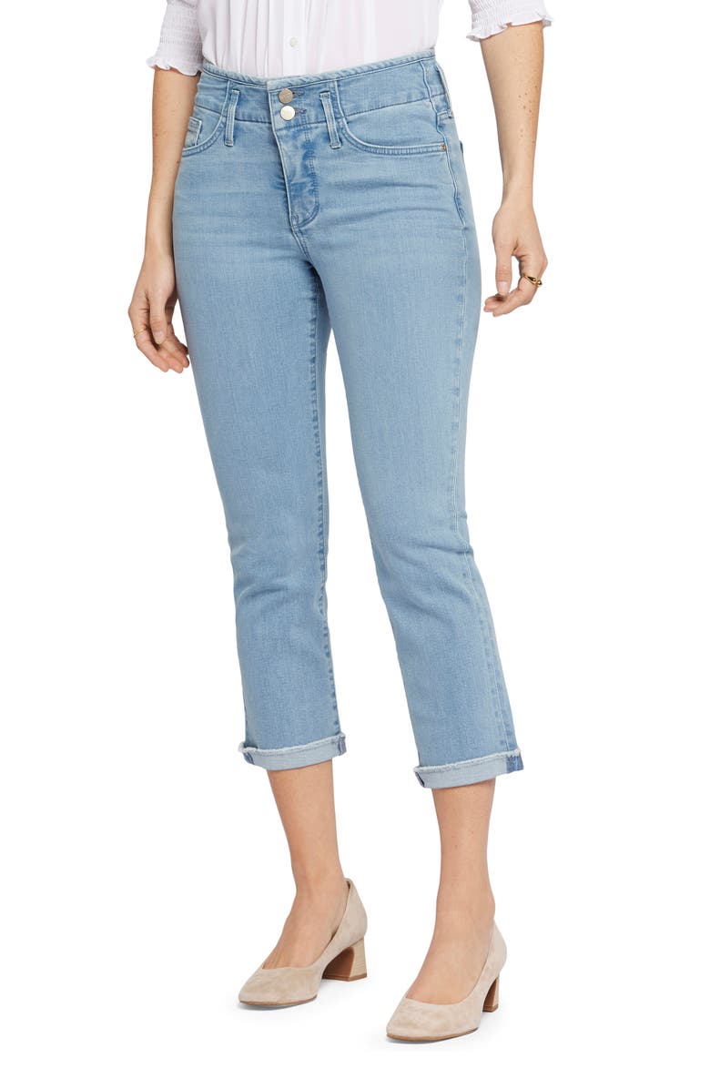 NYDJ Chloe Hollywood Frayed Capri Jeans, Main, color, 