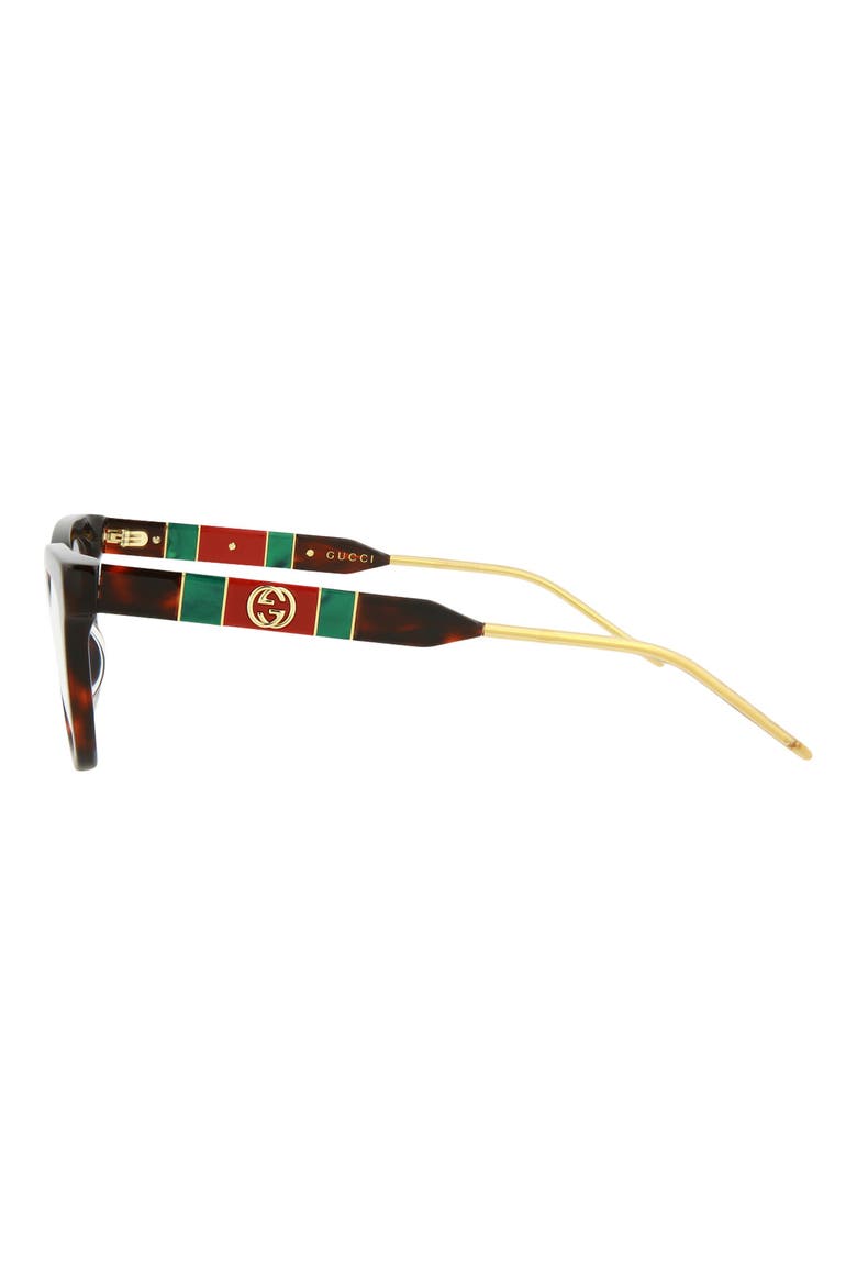 50mm Cat Eye Optical Frames, Alternate, color, HAVANA HAVANA TRANSPARENT